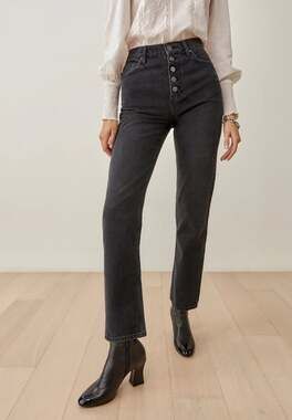 Reformation Cynthia High Rise Straight Jeans in Seattle Womans 26